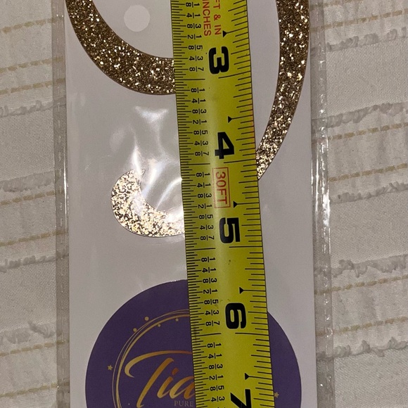 Gold Glitter Number Cake Toppers (NWT) - Picture 5 of 6
